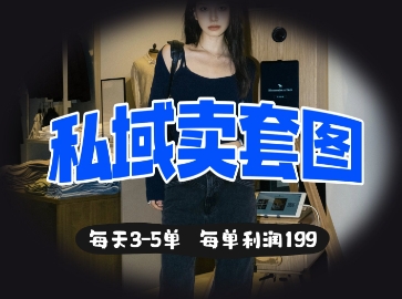 私域卖套图每天3-5单,每单利润99-魔方云