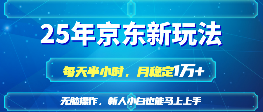 (14309期)25京东新玩法,每天半小时,月稳定1W+-魔方云