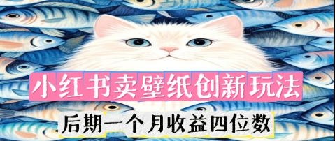 小红书卖壁纸创新玩法,后期一个月收益四位数-魔方云