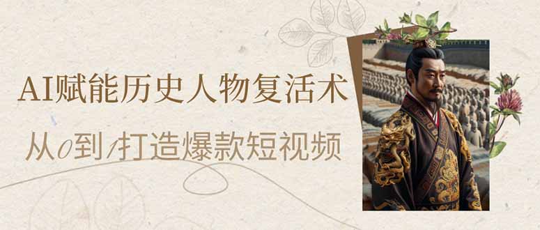 (14311期)AI赋能历史人物复活术:从0到1打造爆款短视频-魔方云